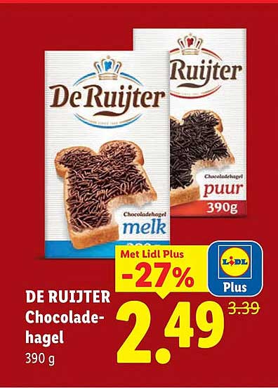 De Ruijter Chocolade-hagel 390 g