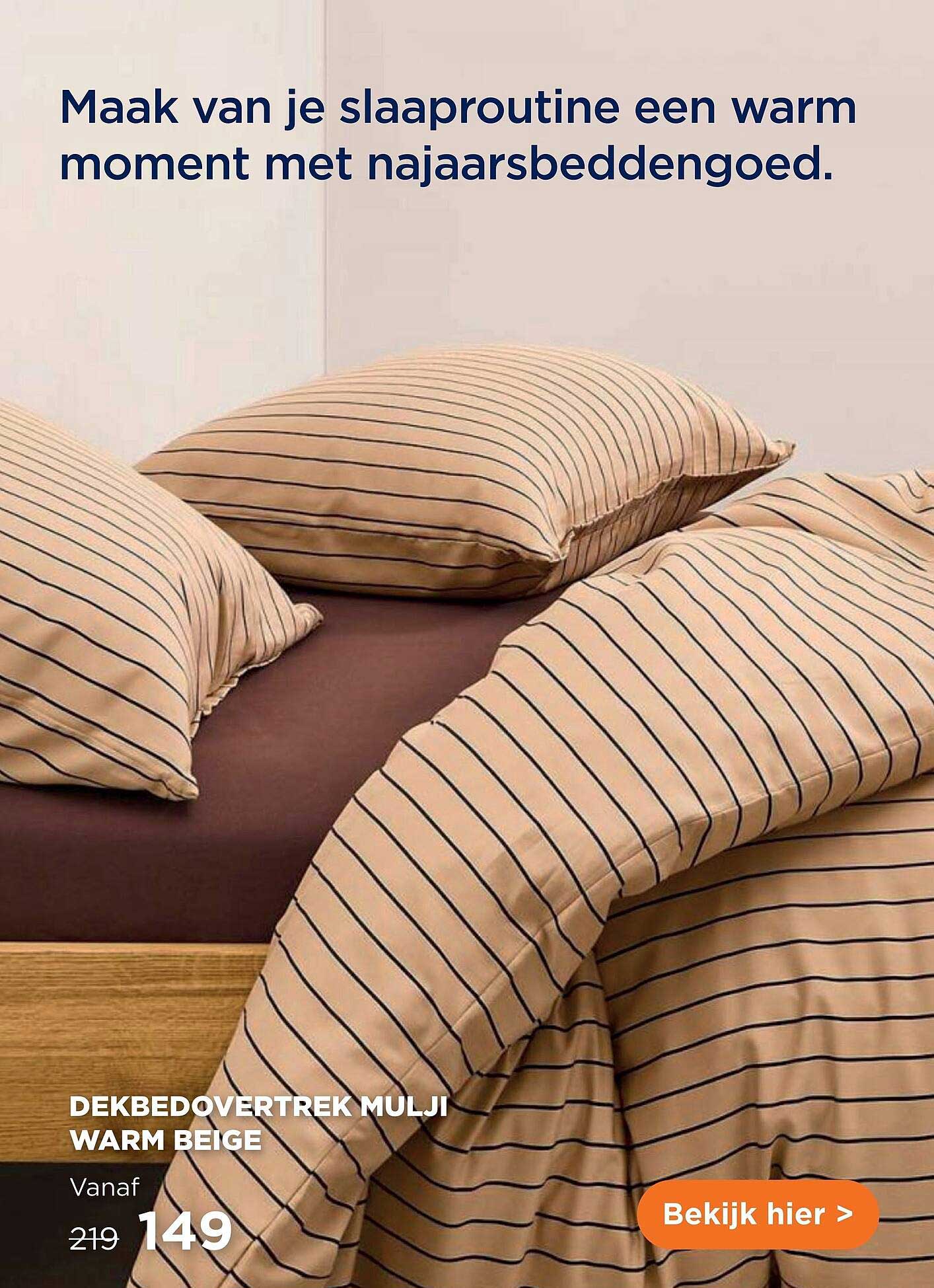 DEKBEDOVERTREK MULJI WARM BEIGE