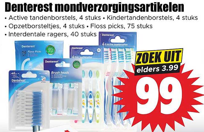 Denterest mondverzorgingsartikelen ZOEK UIT elders 3.99