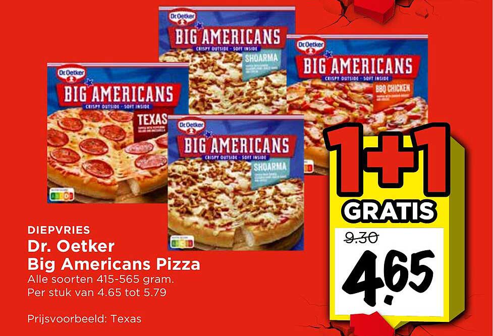 Dr. Oetker Big Americans Pizza 1+1 gratis