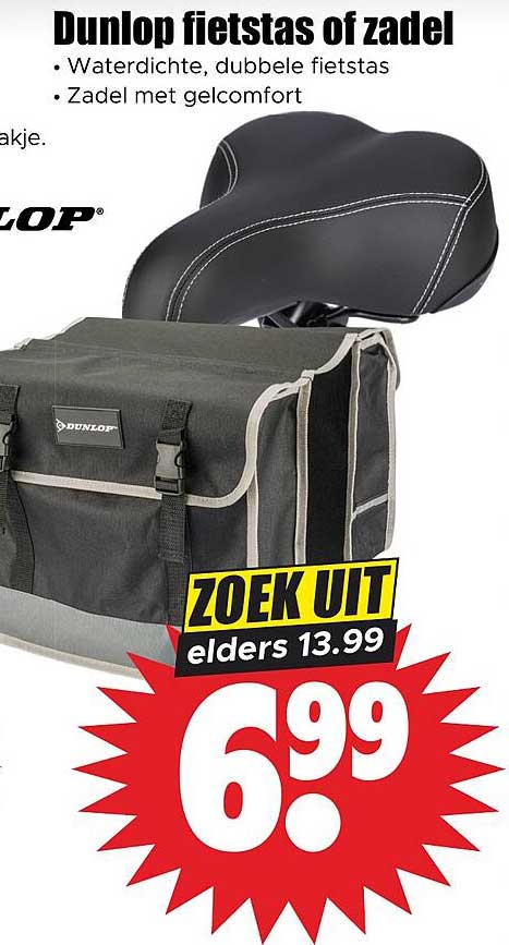 Dunlop fietstas of zadel