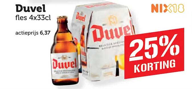 Duvel fles 4x33cl 25% KORTING