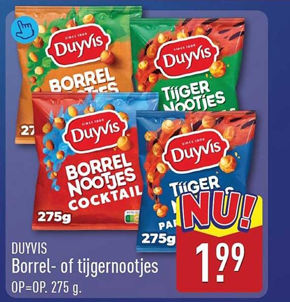 DUYVIS Borrel- of tijgernootjes
