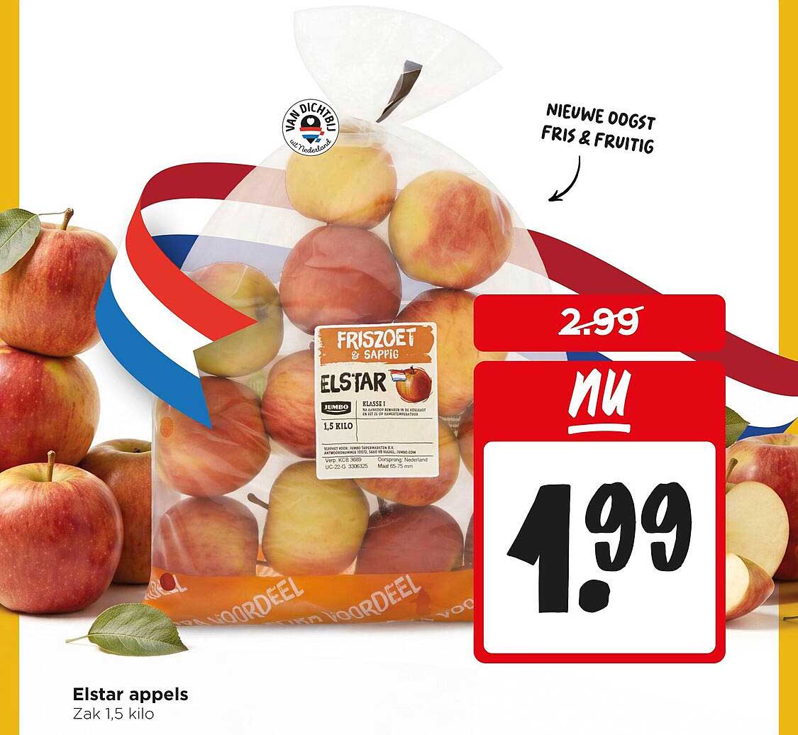 Elstar appels Zak 1,5 kilo
