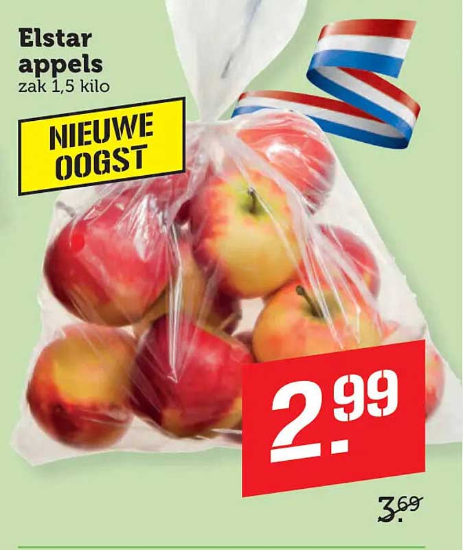 Elstar appels zak 1,5 kilo NIEUWE OOGST