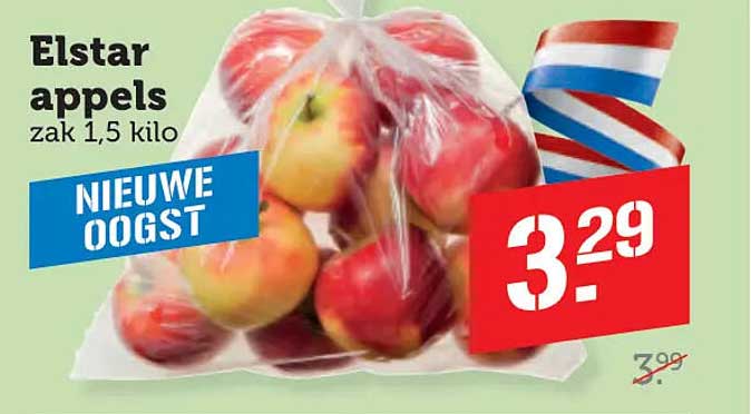 Elstar appels zak 1,5 kilo NIEUWE OOGST