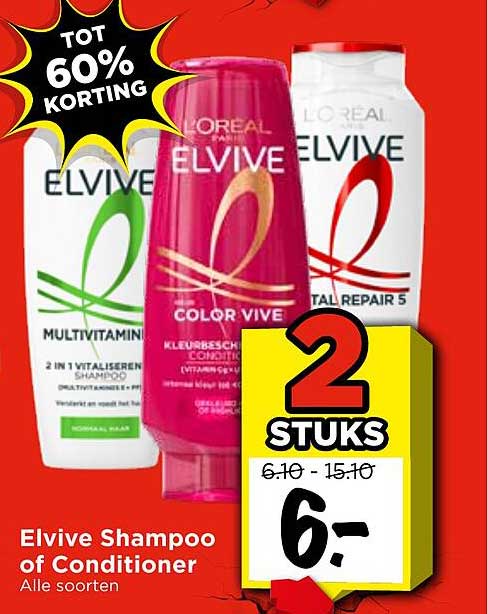 Elvive Shampoo of Conditioner Alle soorten 2 stuks