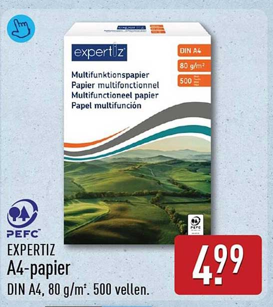 EXPERTIZ A4-papier DIN A4, 80 g/m². 500 vellen.