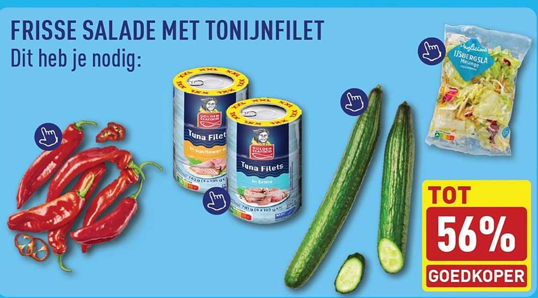 FRISSE SALADE MET TONIJNFILET