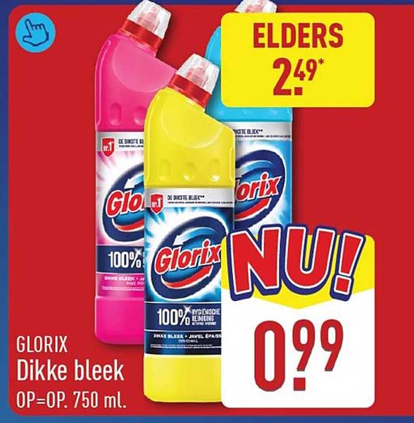 GLORIX Dikke bleek 0P=0P. 750 ml. NU!