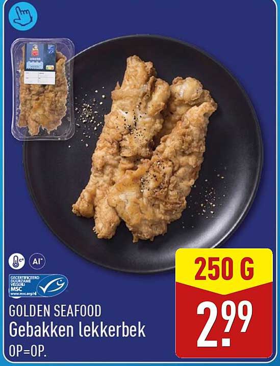 GOLDEN SEAFOOD Gebakken lekkerbek OP=OP.