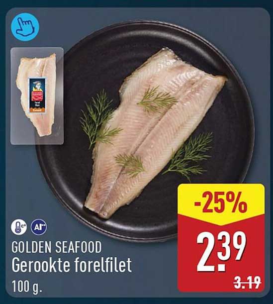 GOLDEN SEAFOOD Gerookte forelfilet 100 g -25%
