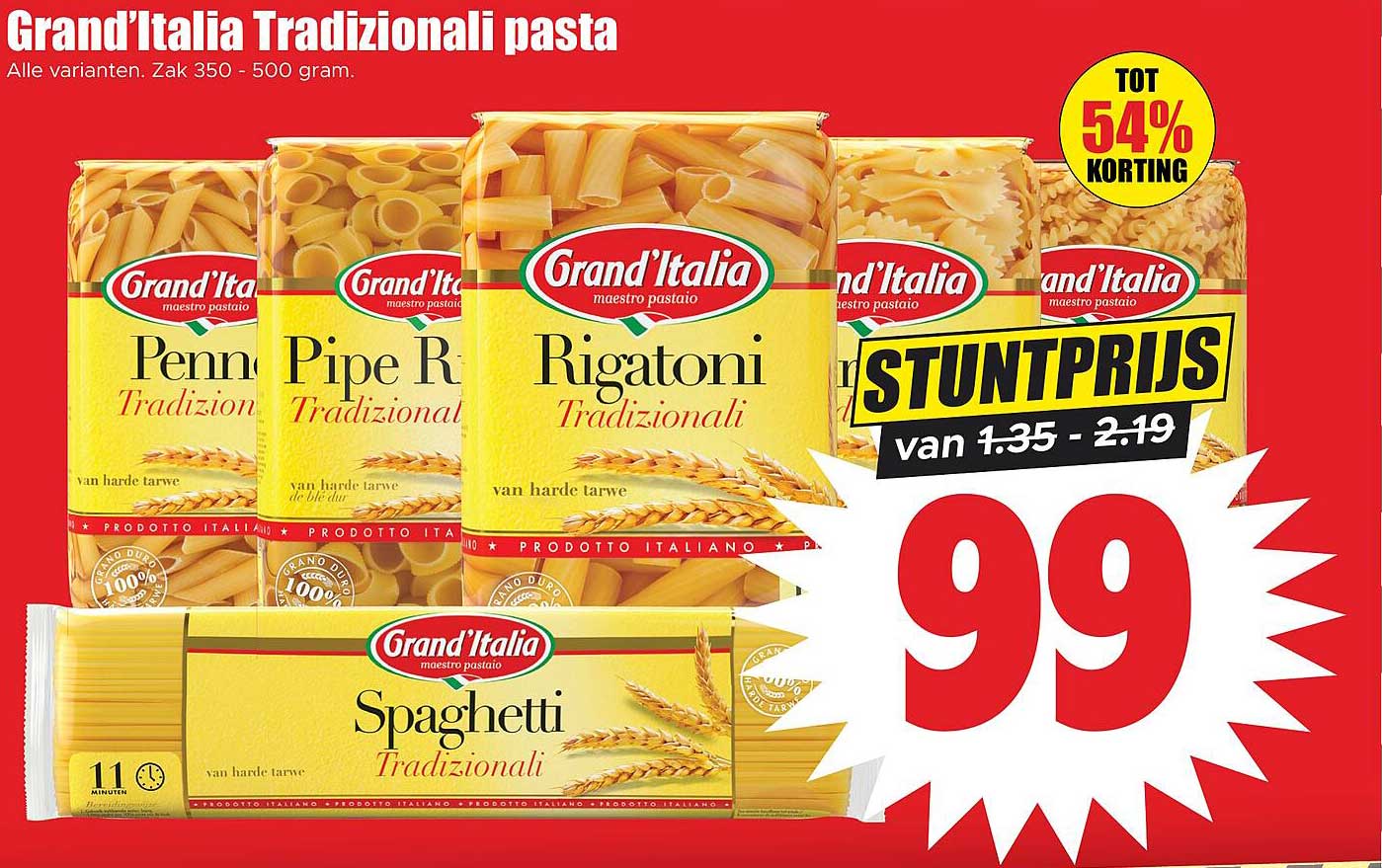 Grand’italia Tradizionali pasta STUNTPRIJS