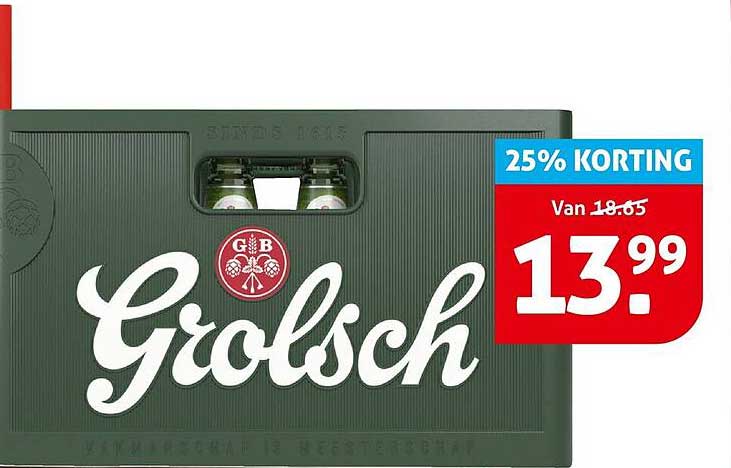 Grolsch 25% KORTING