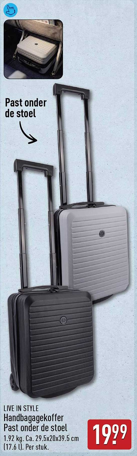 Handbagagekoffer Past onder de stoel