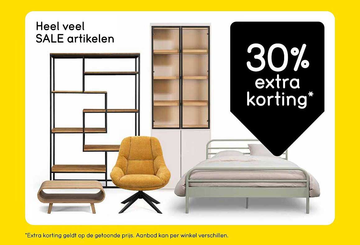 Heel veel SALE artikelen 30% extra korting*