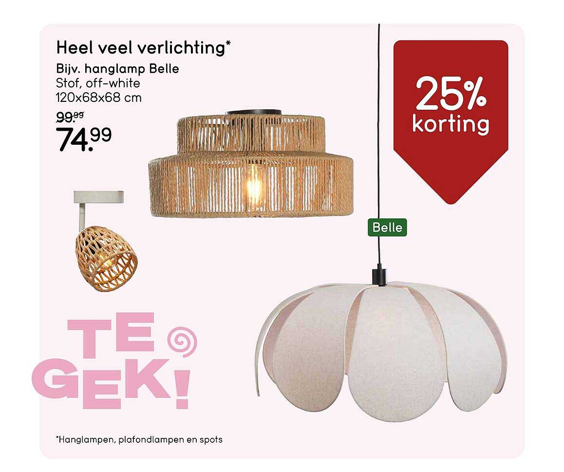 Heel veel verlichting* 25% korting