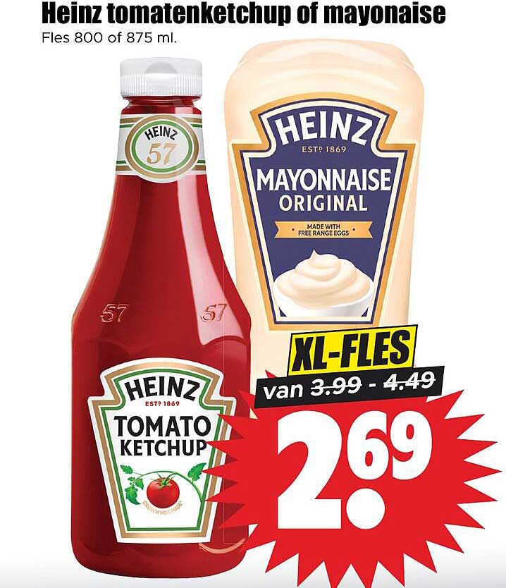 Heinz tomatenketchup of mayonaise XL-FLES