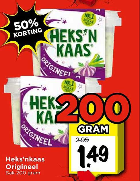 Heks'nkaas Origineel 2e halve prijs