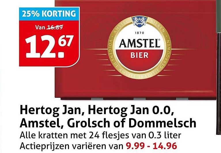 Hertog Jan, Hertog Jan 0.0, Amstel, Grolsch of Dommelsch