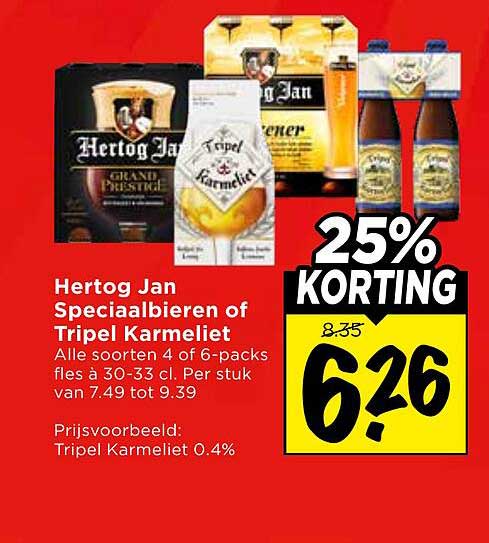 Hertog Jan Specialbieren of Tripel Karmeliet