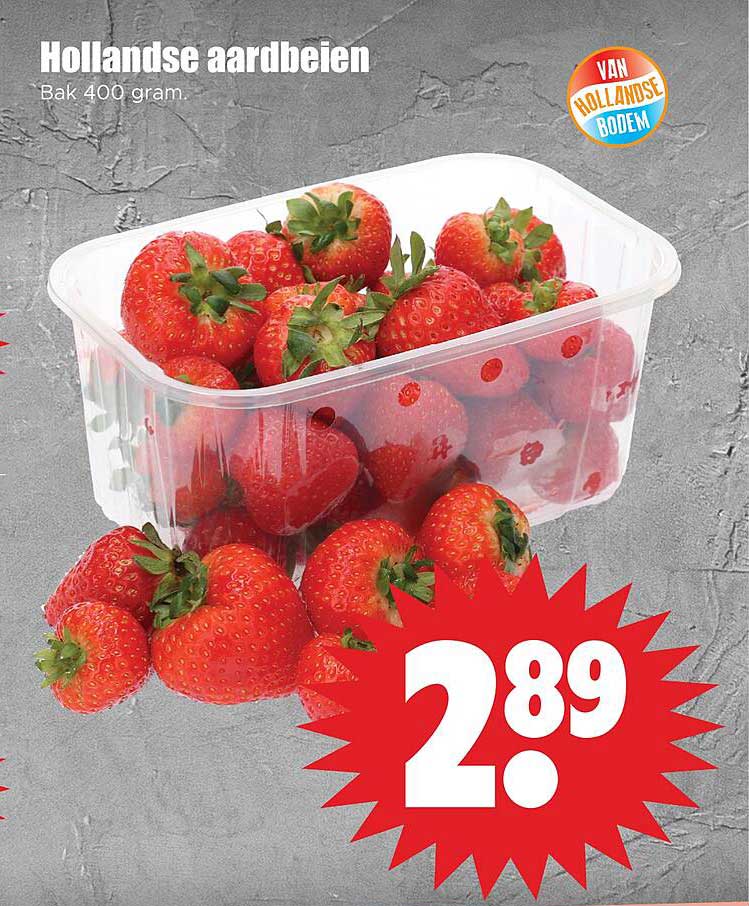 Hollandse aardbeien Bak 400 gram