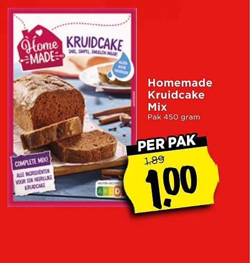 Homemade Kruidcake Mix Pak 450 gram PER PAK