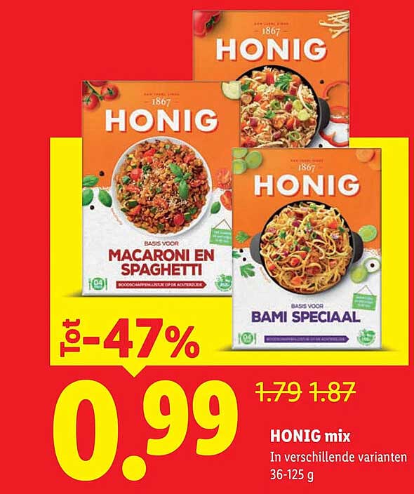 HONIG mix In verschillende varianten 36-125 g