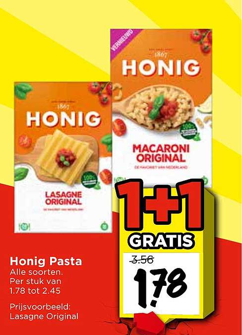 Honig Pasta 1+1 GRATIS
