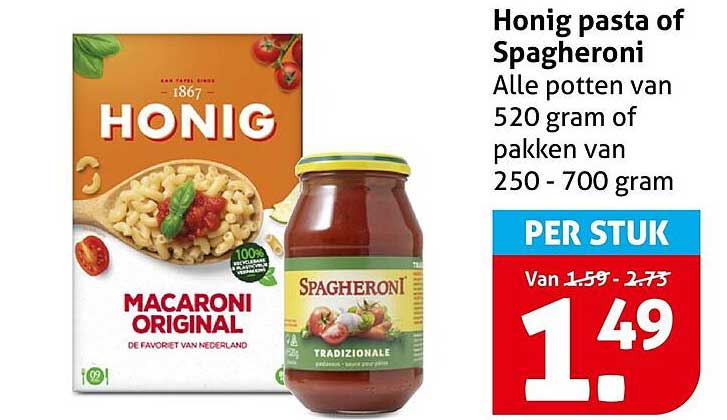 Honig pasta of Spagheroni