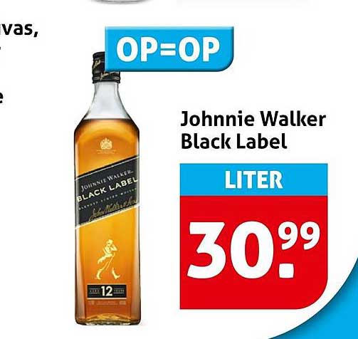 Johnnie Walker Black Label LITER OP=OP