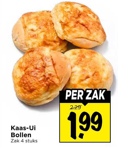Kaas-Ui Bollen Zak 4 stuks