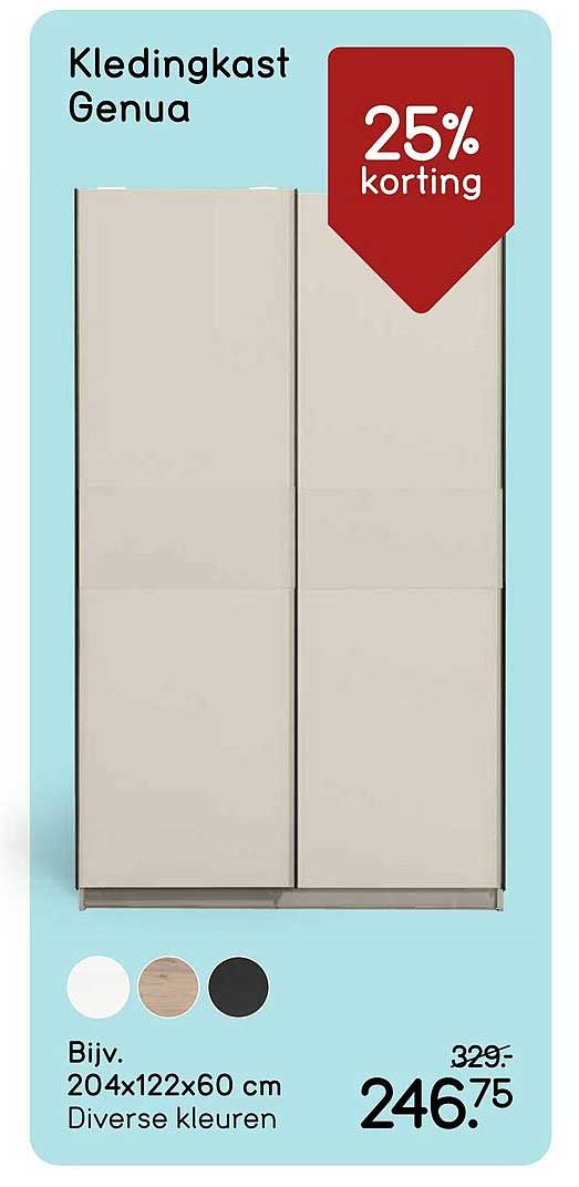 Kledingkast Genua 25% korting