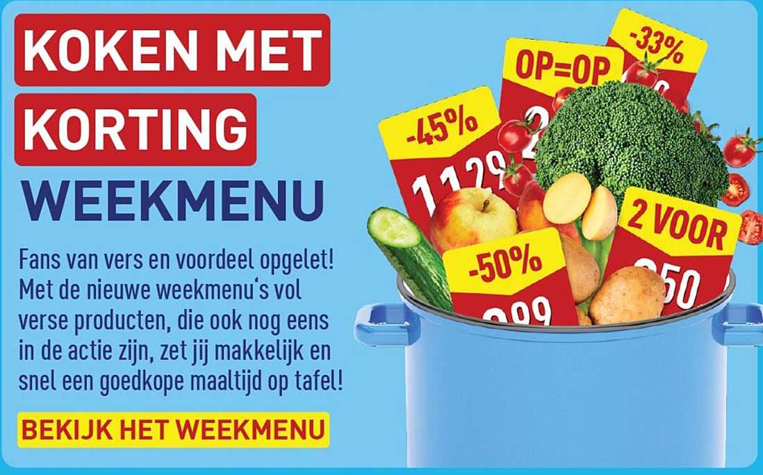 KOKEN MET KORTING WEEKMENU