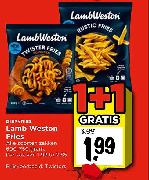 Lamb Weston Fries 1+1 GRATIS