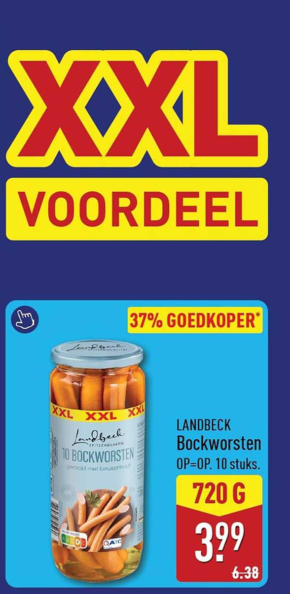 LANDBECK Bockworsten OP=OP. 10 stuks. XXL VOORDEEL