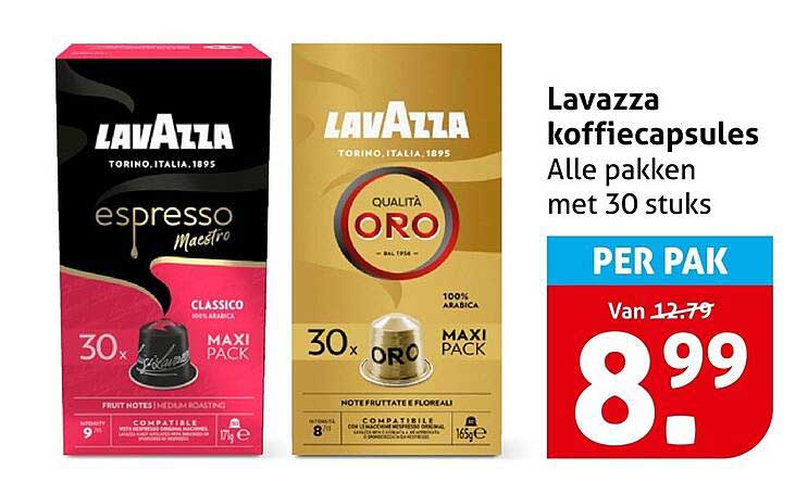Lavazza koffiecapsules Alle pakken met 30 stuks