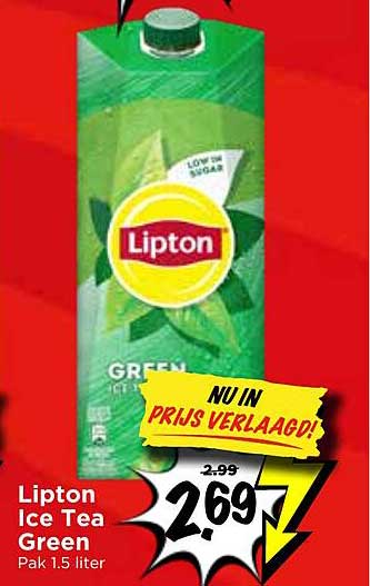 Lipton Ice Tea Green Pak 1.5 liter NU IN PRIJS VERLAAGD!