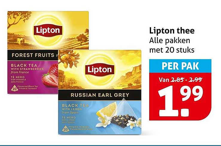 Lipton thee Alle pakken met 20 stuks