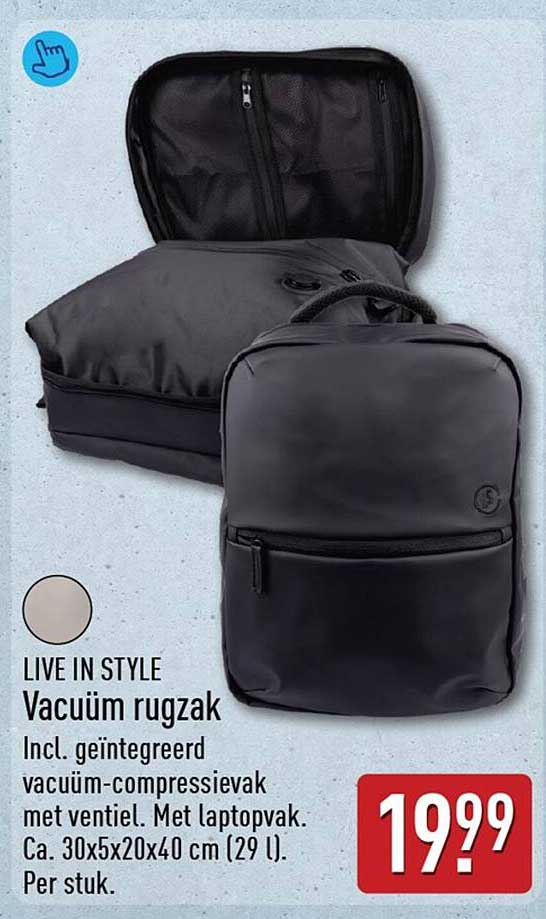 LIVE IN STYLE Vacuüm rugzak
