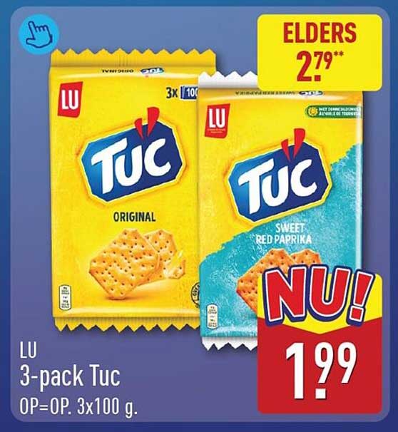 LU 3-pack Tuc OP=OP. 3x100 g.