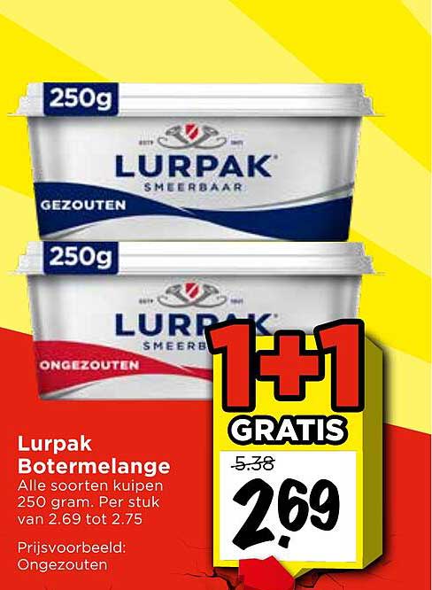 Lurpak Botermelange 250 gram 1+1 GRATIS