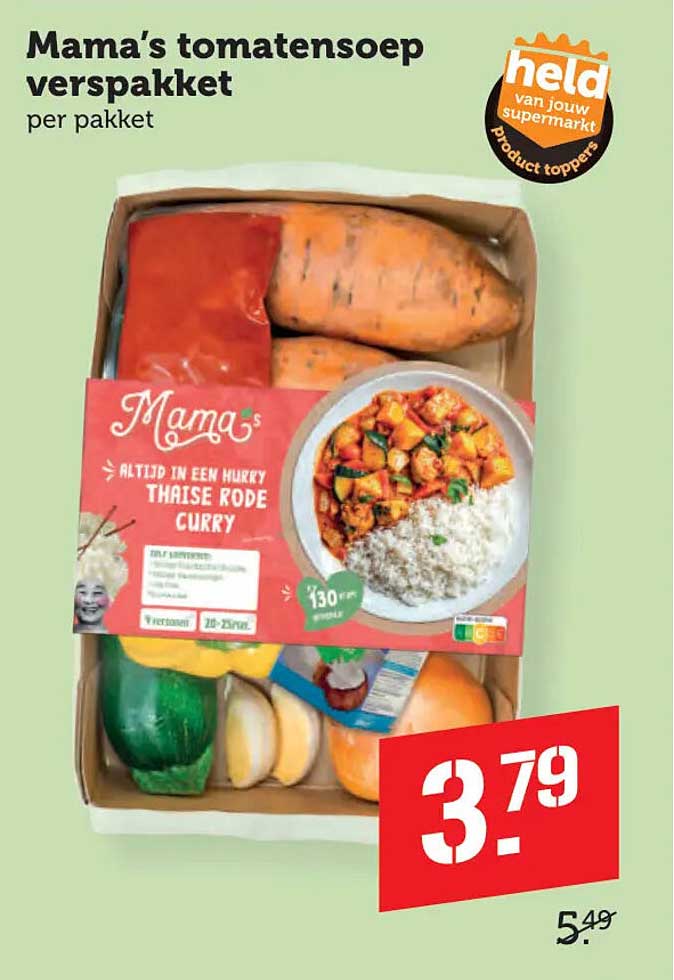 Mama’s tomatensoep verpakket per pakket