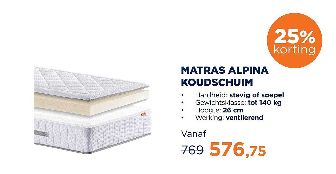 MATRAS ALPINA KOUDSCHUIM 25% korting