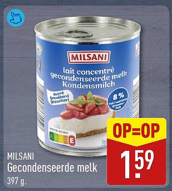 MILSANI Gecondenseerde melk 397 g. OP=OP