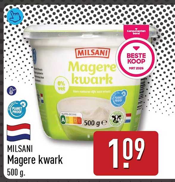 MILSANI Magere kwark 500 g.