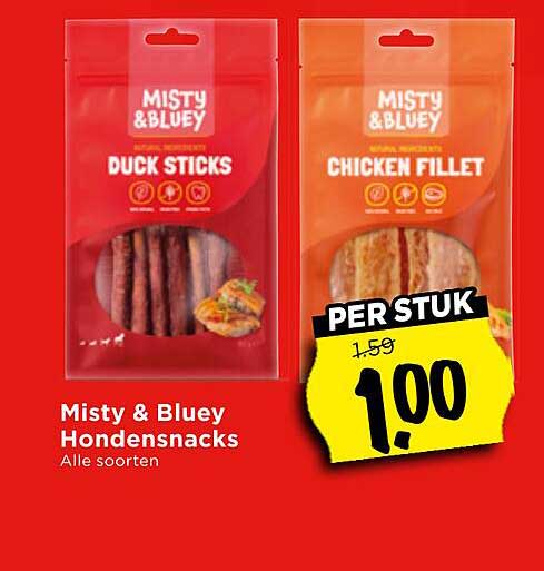 Misty & Bluey Hondensnacks Alle soorten