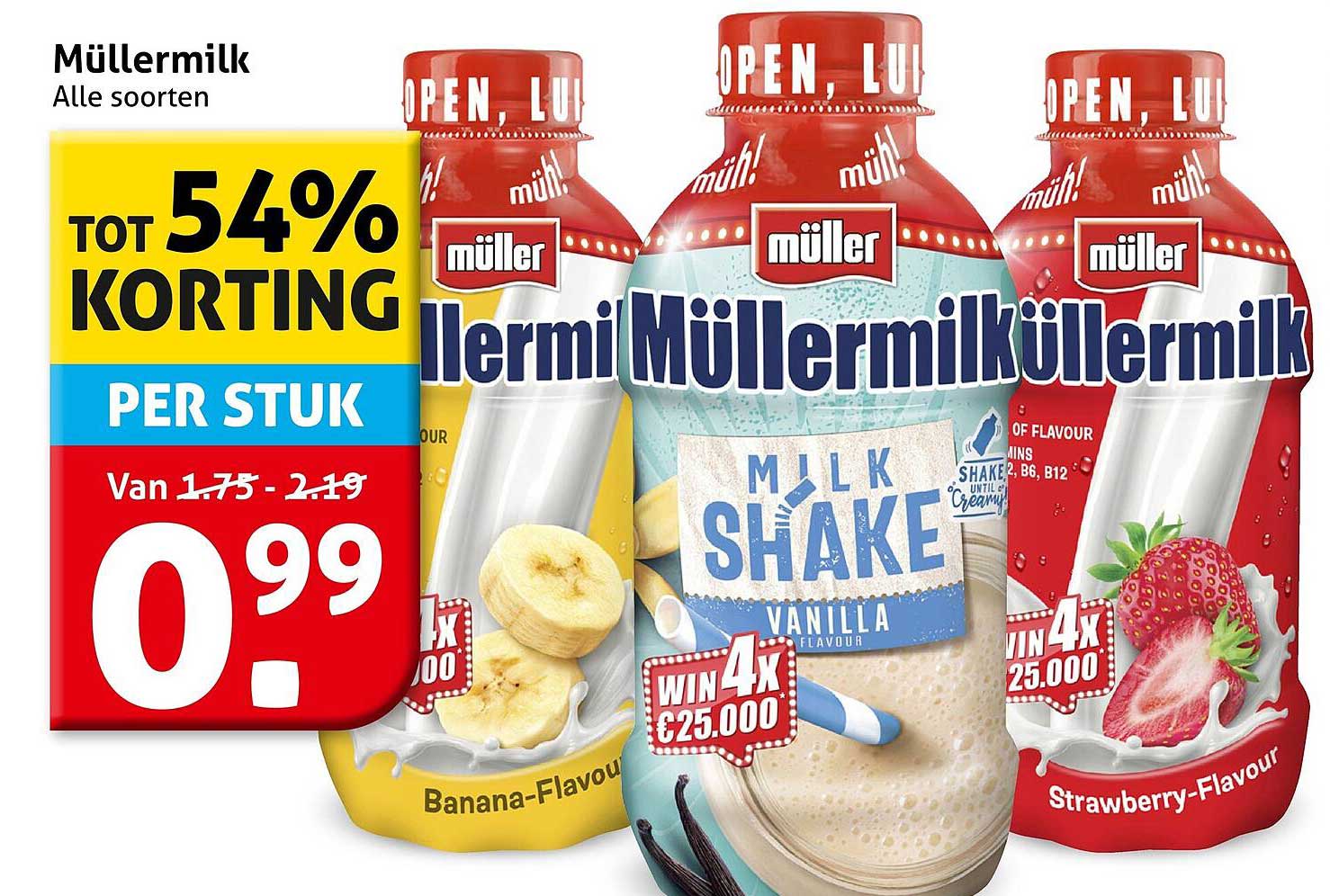 Müllermilk Alle soorten TOT 54% KORTING PER STUK