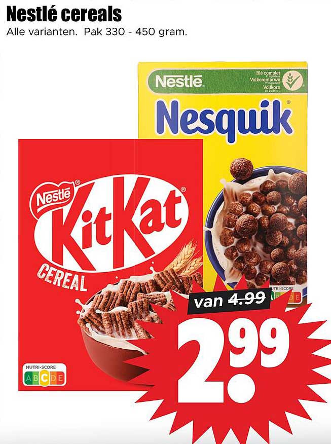 Nestlé cereals