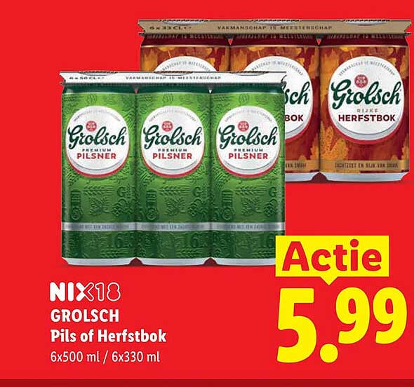 NIX18 Grolsch Pils of Herfstbok